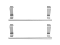 2 Toalleros De Acero Inoxidable, Sin Agujeros, Para Baño, Hogar, Hotel, Apartamento, 23 Cm