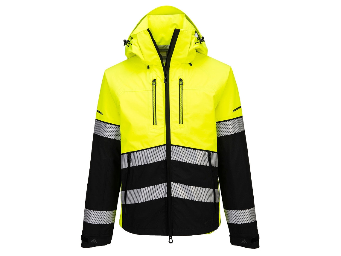 Chaqueta Alta Visibilidad Shell Ev4 | Impermeable Trabajo Amarillo/negro / S