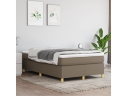 Estructura De Cama Sin Colchón Tela Gris Taupe 120x200 Cm