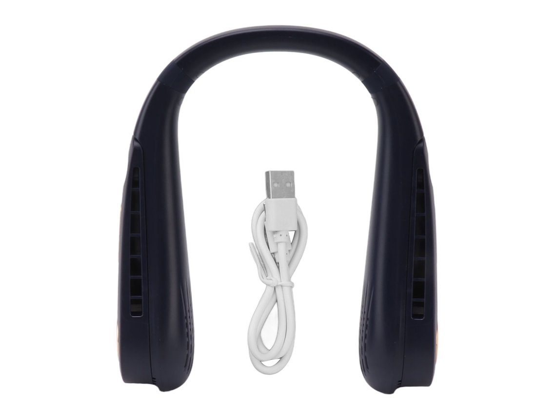 Enrollador cervical USB portátil, 5 velocidades, sin cuchillas, azul