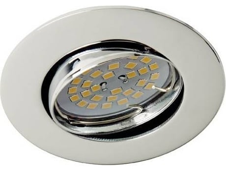 Lámpara de Techo Empotrado WONDERLAMP Basic W-E000017 (Plateado - GU10 - 50 W - Aluminio)