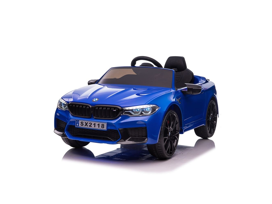 Coche Eléctrico Infantil Bmw M5 Chipolino Con Asiento De Cuero Y Ruedas Eva - Blue