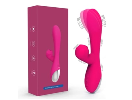 Juguetes Sexuales Anillo de Succión de Clítoris y Consolador con Vibradores para Glande del Pene para Parejas Hombres y Mujeres Rosa BISBISOUS