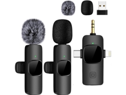 Mini Para Iphone Android Cámara Profesional Inalámbrico Lavalier Micrófono De Solapa Para Grabar Transmisión En Vivo Youtube Facebook Tiktok CUICH