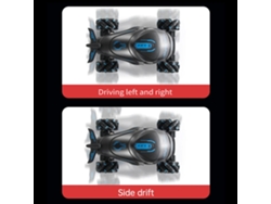 Coche Acrobático Teledirigido De 2,4 Ghz Con Efectos De Luz Y Sonido, Tracción A Las Cuatro Ruedas Con Pulverizador Para Niños, Color Rojo.
