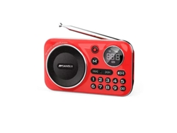 (rojo) Radio Fm Bluetooth 5.0 Altavoz Mini Radio Portátil