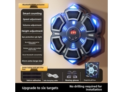 Máquina de Boxeo Musical Negra, Equipo de Boxeo de Pared con Pantalla LED e Iluminación Ajustable para Niños, DIGITALLAB