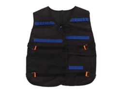 Chaleco Negro Para Niños Con Bolsillos, Ideal Para Juegos De Tiro Al Aire Libre, Juguetes Y Regalos.