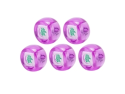 Dados De Dirección Del Viento Para Mahjong (este, Sur, Oeste, Norte), Esfera Púrpura Transparente Para Juegos De Entretenimiento.