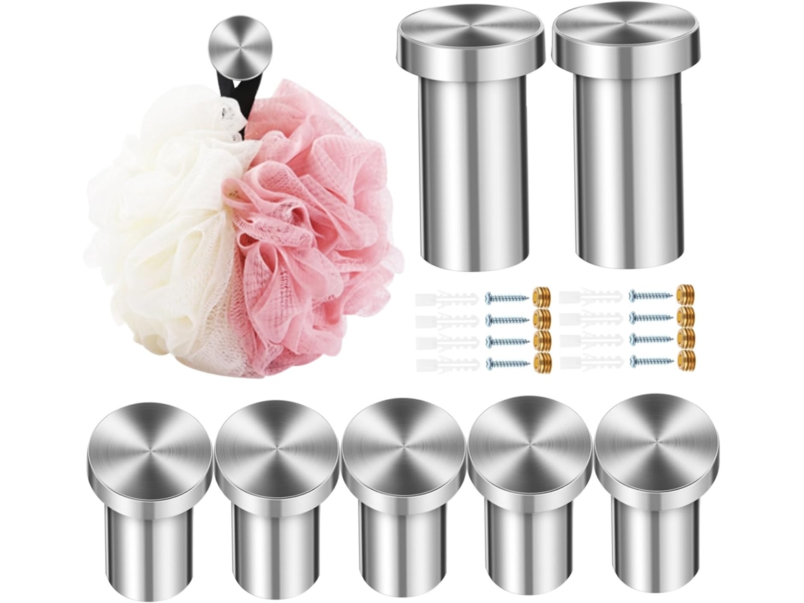 8 Piezas Gancho Acero Inoxidable Titulares Bath Toalleros