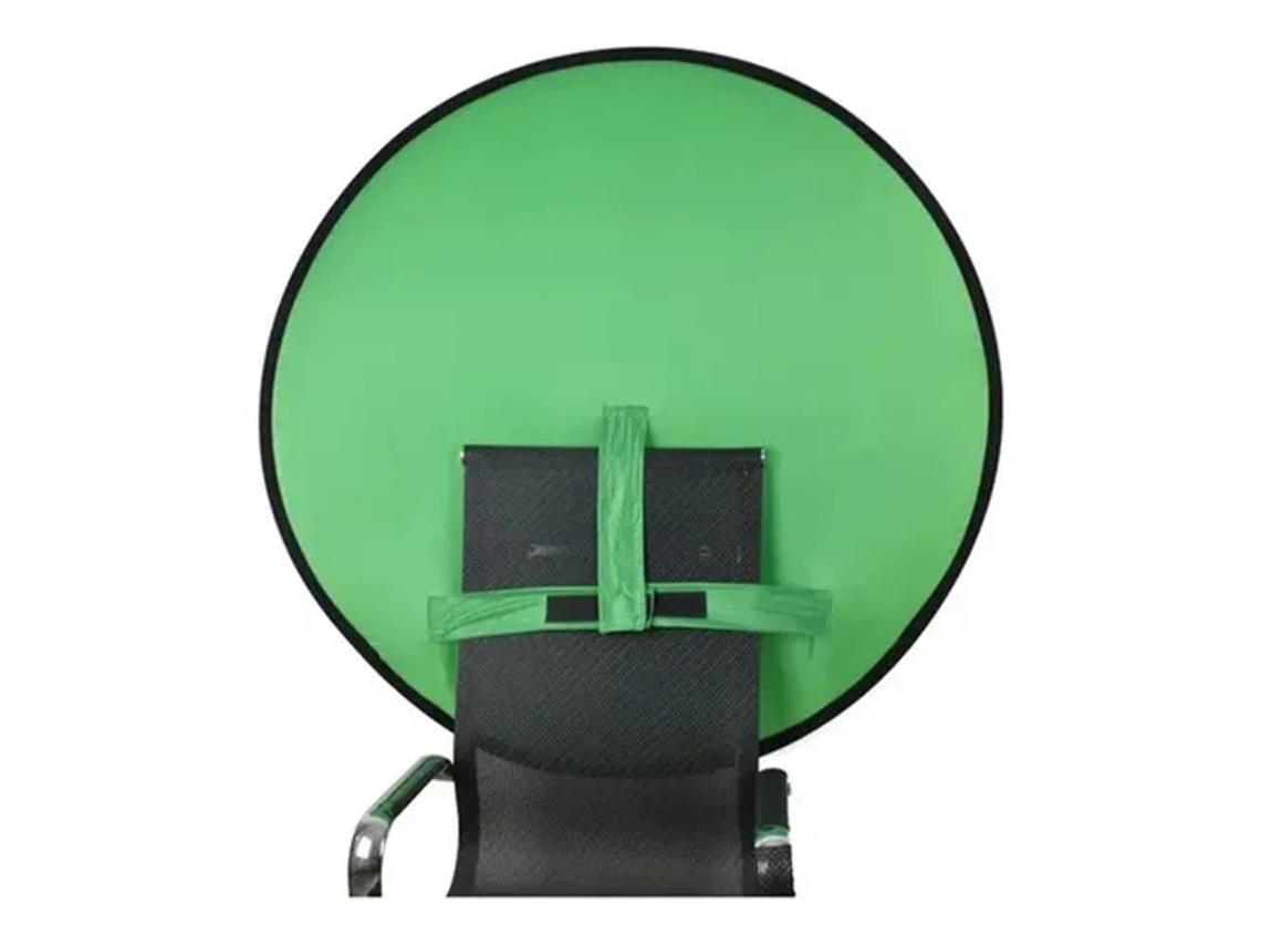 Silla portátil para cámara web con fondo de pantalla verde, pantalla verde de doble cara para videos y conferencias en línea, 142 cm (4,65 pies)