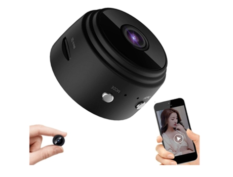 VEANXIN Mini cámara portátil de visión nocturna 1080P con micrófono VSM-1016 Negro