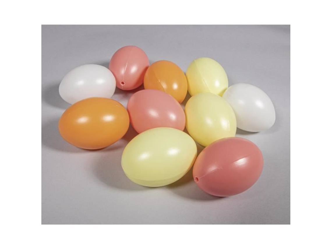 Huevos de plástico, 6cm ø, albaricoque