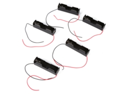 5 Soportes De Plástico Para Batería 18650 Con Cables De Conexión Y Estuche De Almacenamiento.
