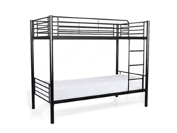 Litera Doble 90Cm Metal Negro 1 Colchón 90X190Cm SALDOSYSTOCKS