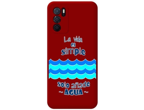 Carcasa Oppo A16 / A16s TUMUNDOSMARTPHONE Agua Rojo