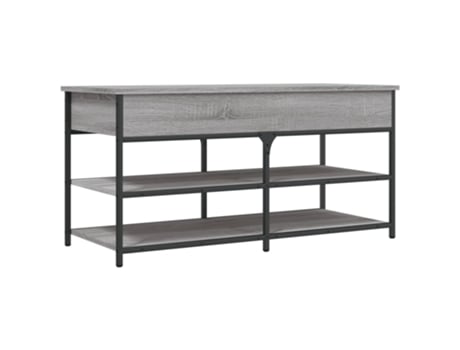 Banco zapatero madera de ingeniería VIDAXL gris Sonoma (100x42,5x50 cm)