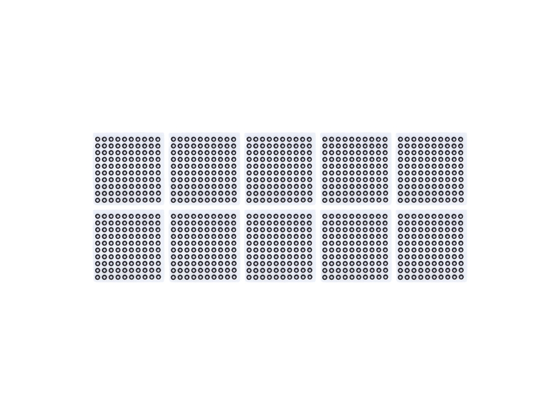 10 hojas de marcadores 3D, puntos de referencia reflectantes, 3 mm, diámetro interior 6 mm, para escáner | Sin marca