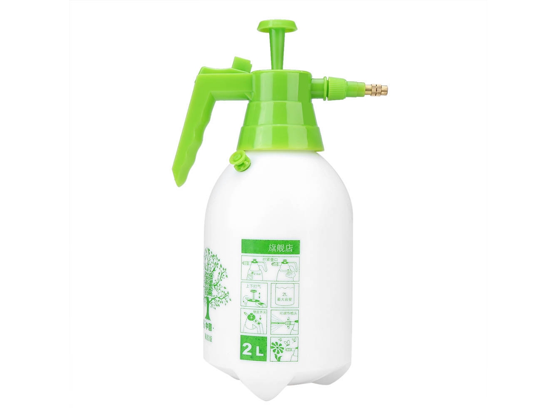 Pulverizador manual presurizado de 2 litros para jardín.