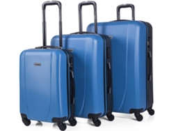 Conjunto de 3 Maletas de Viaje ITACA ABS Azul (35/70/100 L)