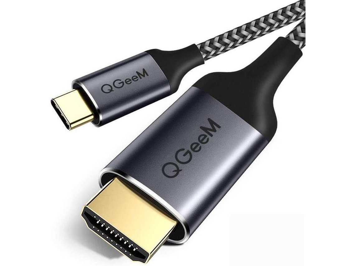 Cable QGEEM QG-UA09-1 (USB C-HDMI - 1.2 m - Gris)