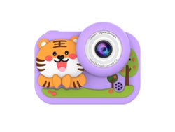 Cámara digital Eifson de doble cámara, 4000 W, pantalla IPS 2.0 (Purple Tiger)