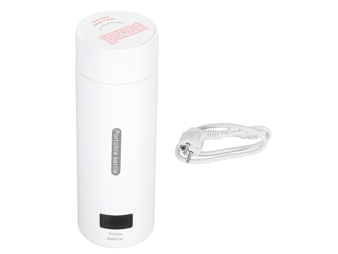 Chaleira Elétrica Portátil Inox 500ml Multifuncional Viagem Carro Café Chá 45-100°c Eu Plug 250v