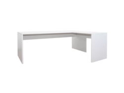 Escritorio esquinero con cajones a la derecha. 73 x 180 x 160 cm. Blanco. Ofilike.
