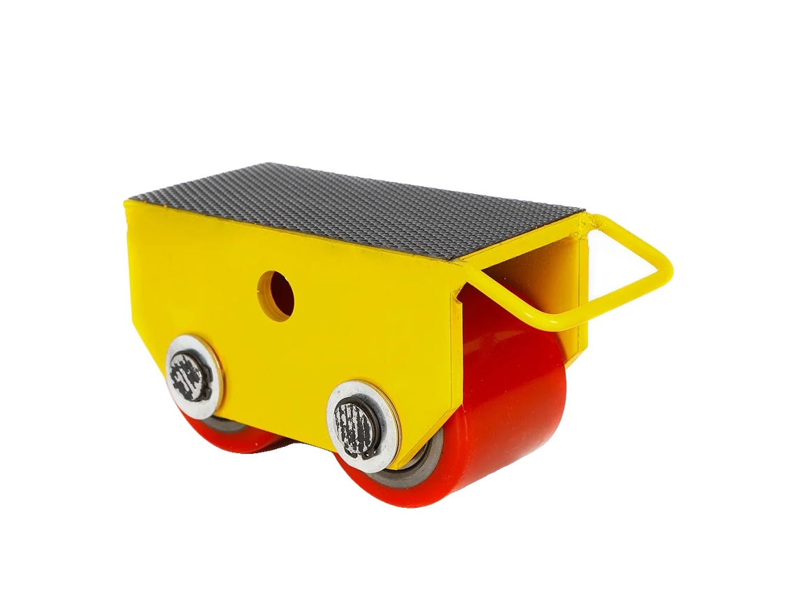 Carro para máquina, capacidad de carga 2,5 t, dimensiones 22 × 10 × 11 cm, tamaño de los rodillos 8 × 7 cm, peso neto 5 kg, número de rodillos 2