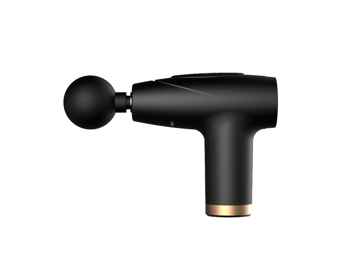 Pistola De Masaje Recargable De Color Negro Para Aliviar La Tensión Muscular Y Favorecer La Recuperación.
