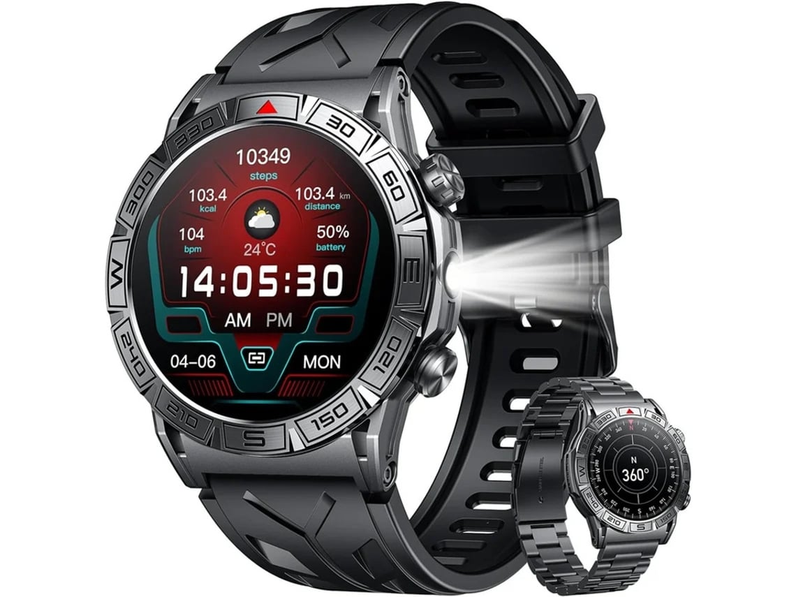 Reloj inteligente para hombre, Android, iPhone, reloj inteligente, responder/marcar, frecuencia cardíaca, podómetro, presión arterial, autobús, Bestvite