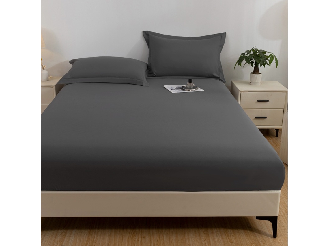 Protector De Colchón Impermeable Czhhmart 120 Cm X 200 Cm (con Dos Fundas De Almohada) Gris Oscuro