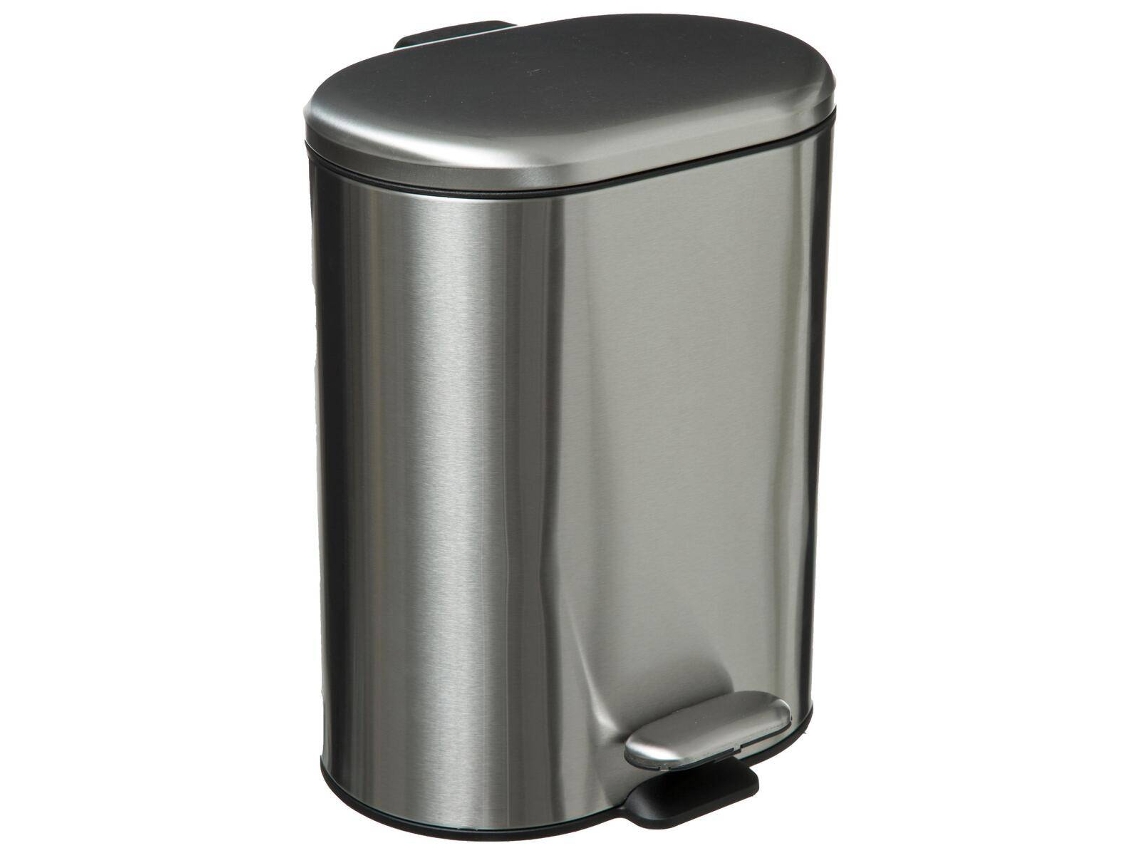 5five - papelera metálica de cierre suave 6l siliflex acero inoxidable