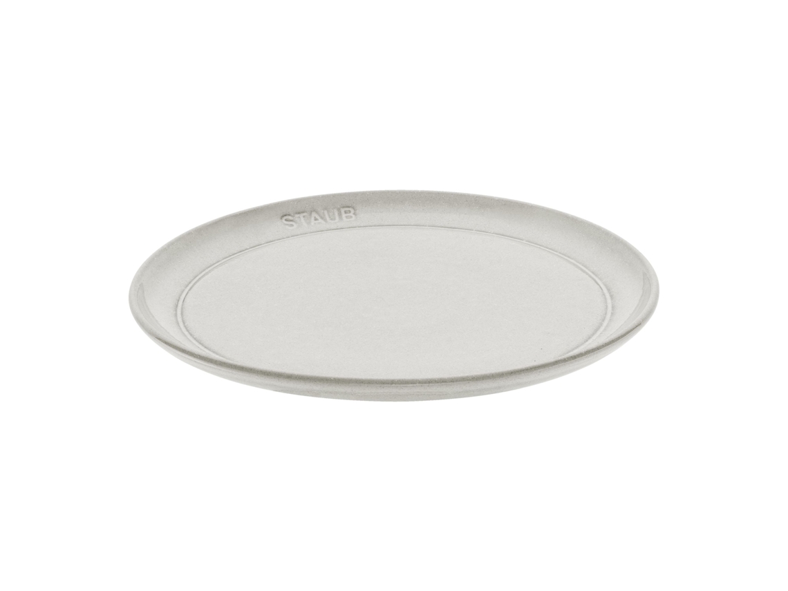 Dining Line Plato plano 22 cm, Cerámica, Blanco trufa STAUB