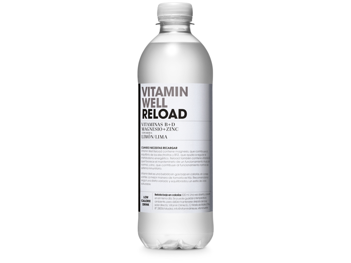 Bebida Vitaminada Reload Limón 500 Ml VITAMIN WELL