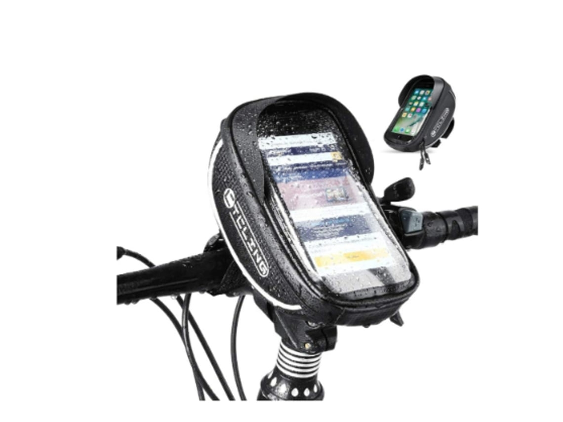 Bolsa de bicicleta impermeable con soporte para teléfono, TPU sensible al tacto con tejido sensible, bolsa de bicicleta sin contacto con visera solar Gusshious