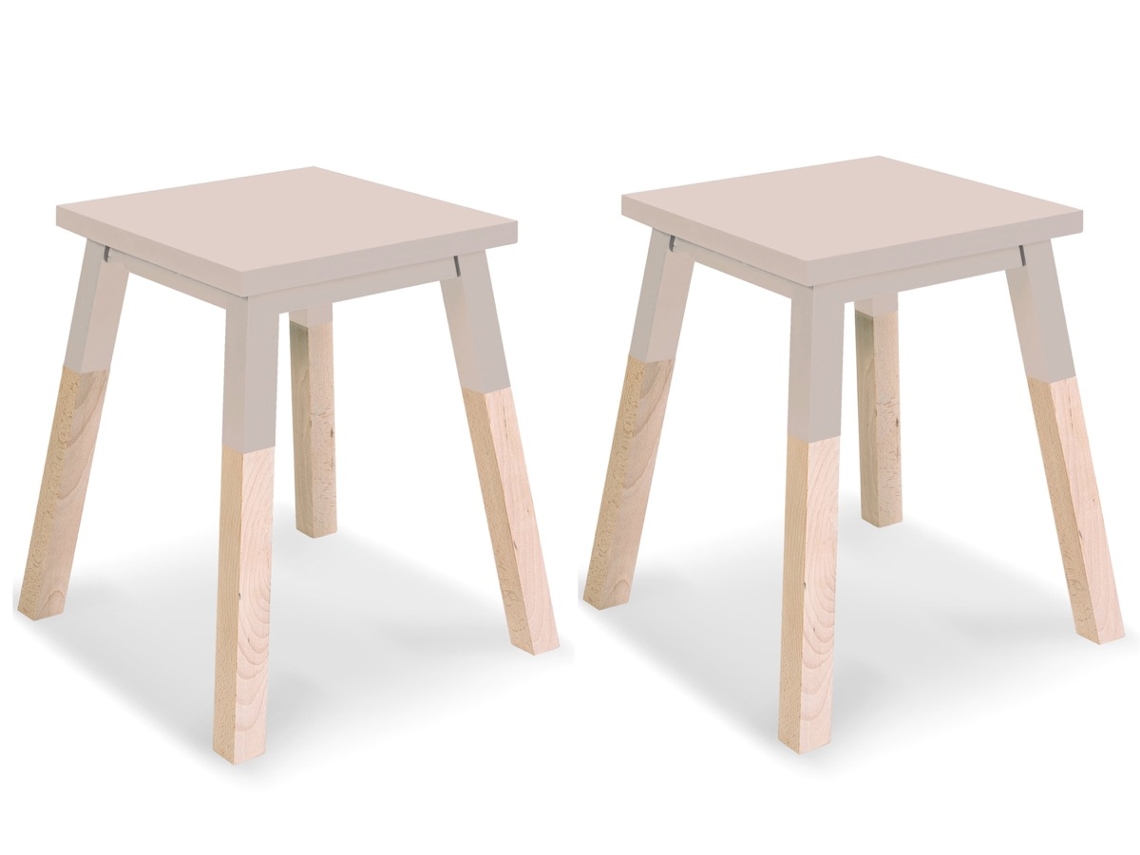 Banco MON PETIT MEUBLE FRANÇAIS de Madeira Maciça Assento 35 cm (2 unidades)