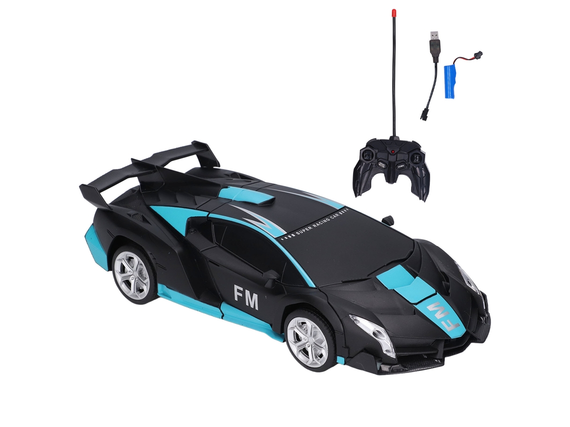 -coche Rc Transformador Robot Escala 1:18 Regalo De Cumpleaños Para Niños Con Deformación De Un Botón