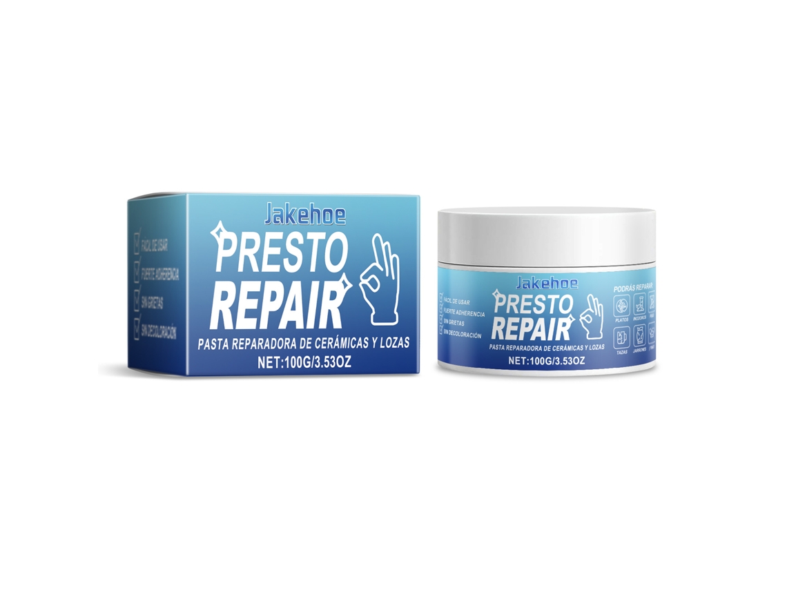 Pasta reparadora de cerámica sin marca, impermeable, fácil de usar, 100 g para azulejos de baño y cocina.