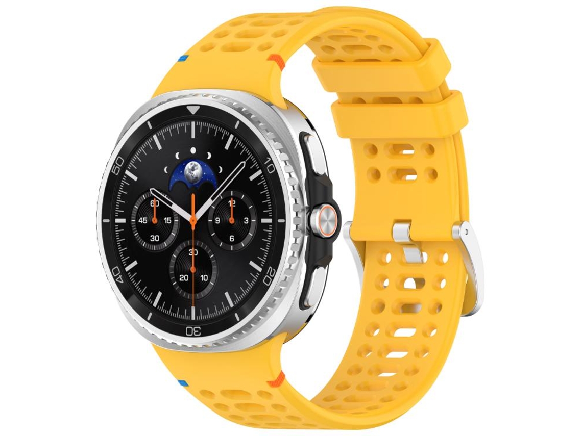 Correa de silicona para Samsung Galaxy Watch 8 / 8 Classic - Orificio transpirable y hebilla plateada
