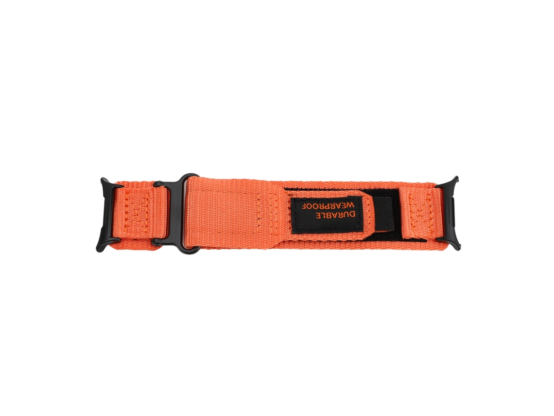 Correa Deportiva De Nailon Naranja Con Cierre De Velcro Para Galaxy Watch 7 Ultra De 47 Mm.