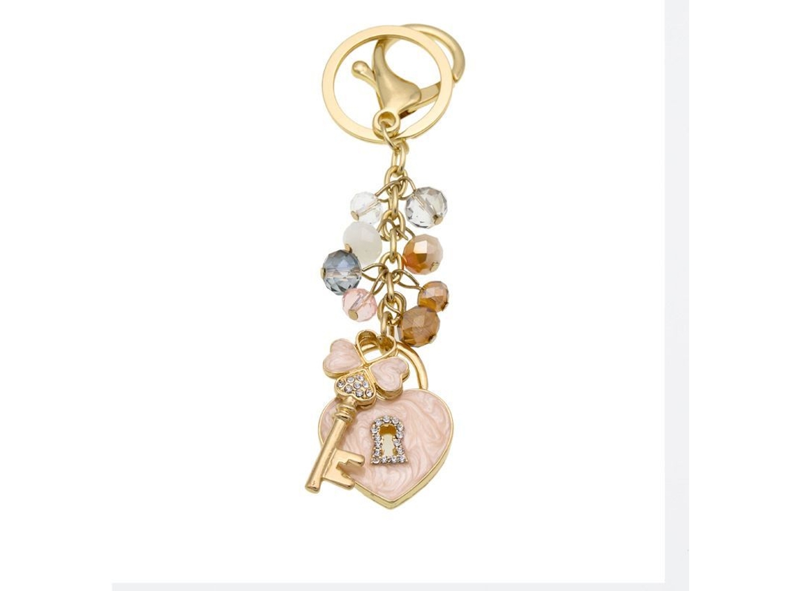 Llavero En Forma De Corazón Con Cristales Y Diamantes De Imitación Para Mujer, Adorno Para Mochila, Coche Y Accesorios.
