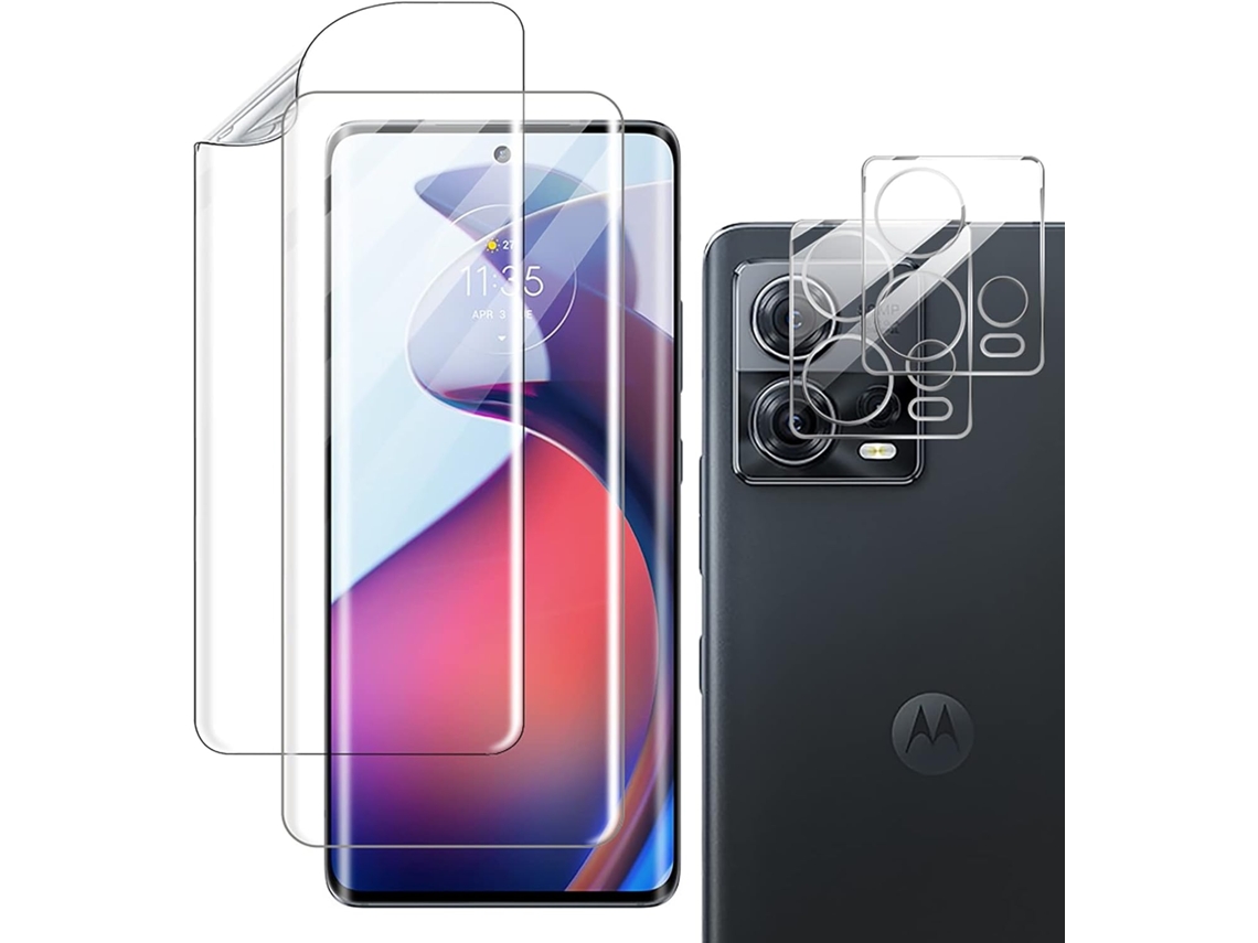 Conjunto de Protectores de Pantalla Fusion Protetor Arranhões Câmera para Motorola Moto Edge 30 Fusion HONGWE. (2un)
