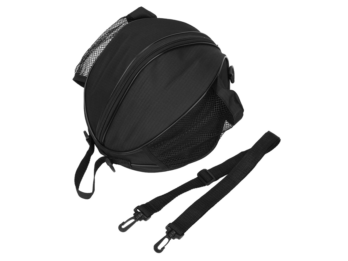 Bolsa redonda impermeable para baloncesto, fútbol y voleibol, con bolsillo de malla para entrenamiento deportivo. Sin marca.