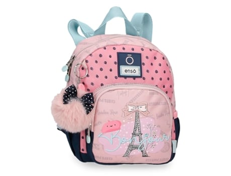 Mochila Escolar ENSO (19 x 23 x 8 - Poliéster - Rosa)
