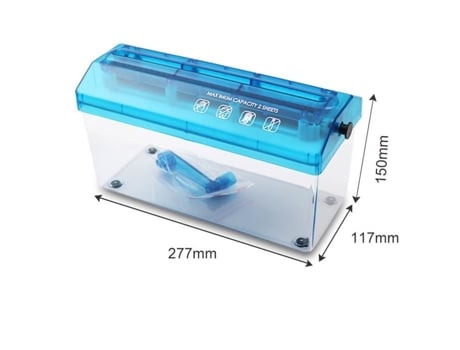 HURRISE Trituradora de Mano Cortador de Papel Azul Mini Cortador de Papel Mesa Portátil para Arte de Escritorio Escolar