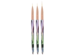 3pcs Pincéis De Arte De Unhas Para Desenho, Pontilhado E Pintura - Acessórios De Manicure Gradiente