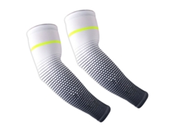 Omni-manga De Brazo Deportiva Ligera Transpirable Unisex De Seda De Hielo Con Compresión Para Ciclismo Protección Solar Blanco M