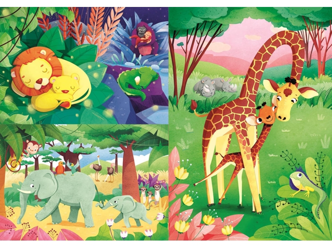 Puzzle CLEMENTONI Savana De Animais E Seus Pequenos (48 Piezas)