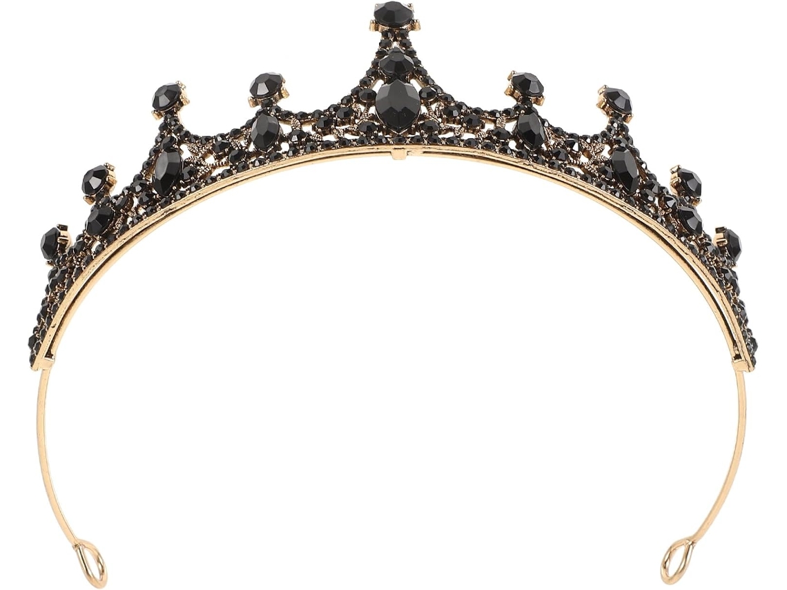 Cuelloronne Baroque Para Mariée En Alliage Noir, Accesorio Cheveux Délicat Femmes